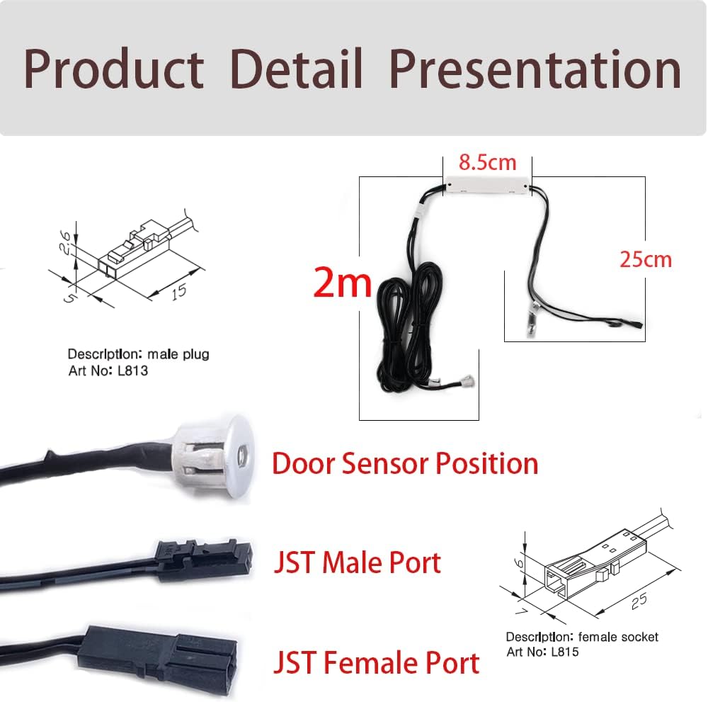 ID05 Double Door Activated Sensor Switch for LED Strip Light and Under Cabinet Lighting