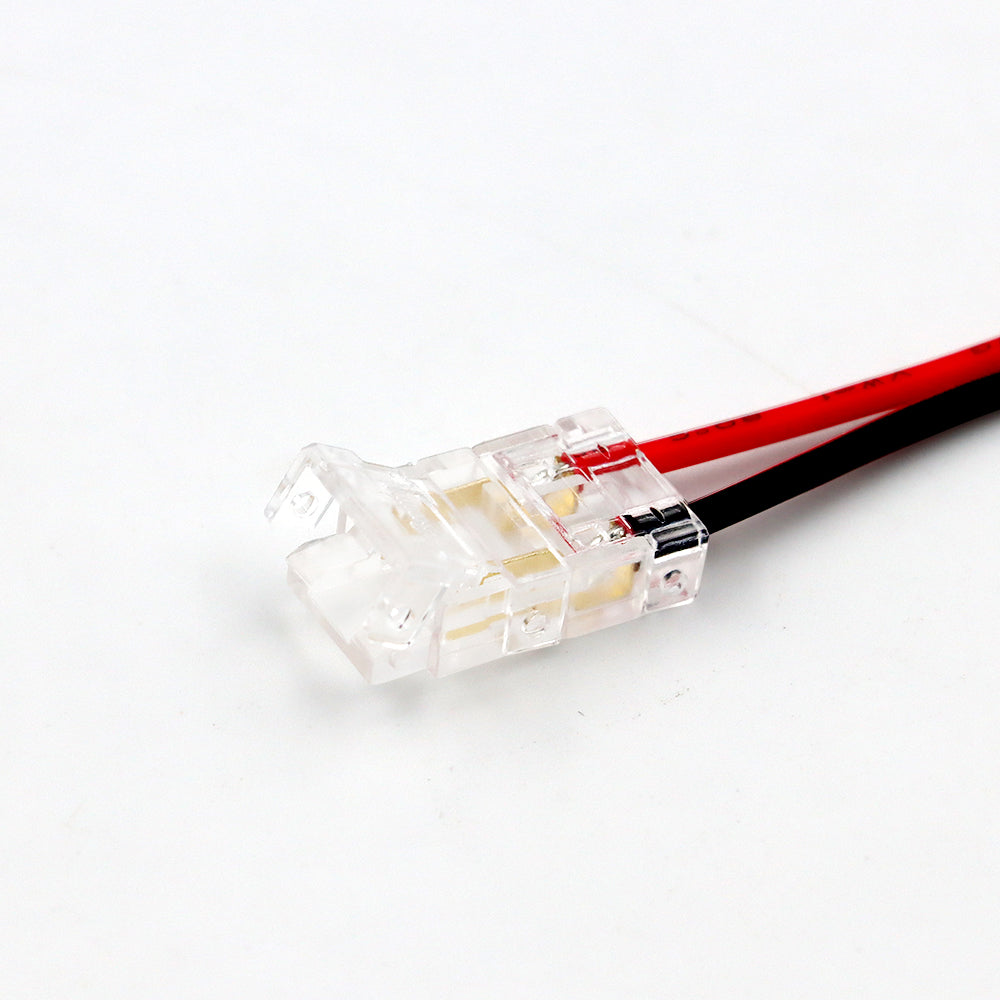 2Pin 5mm 12V Solderless COB LED Strip Connectors Kit( COB mini crystal buckle) With Fast Connectable, Gapless/Splice Connector & L-shaped/Corner Connector