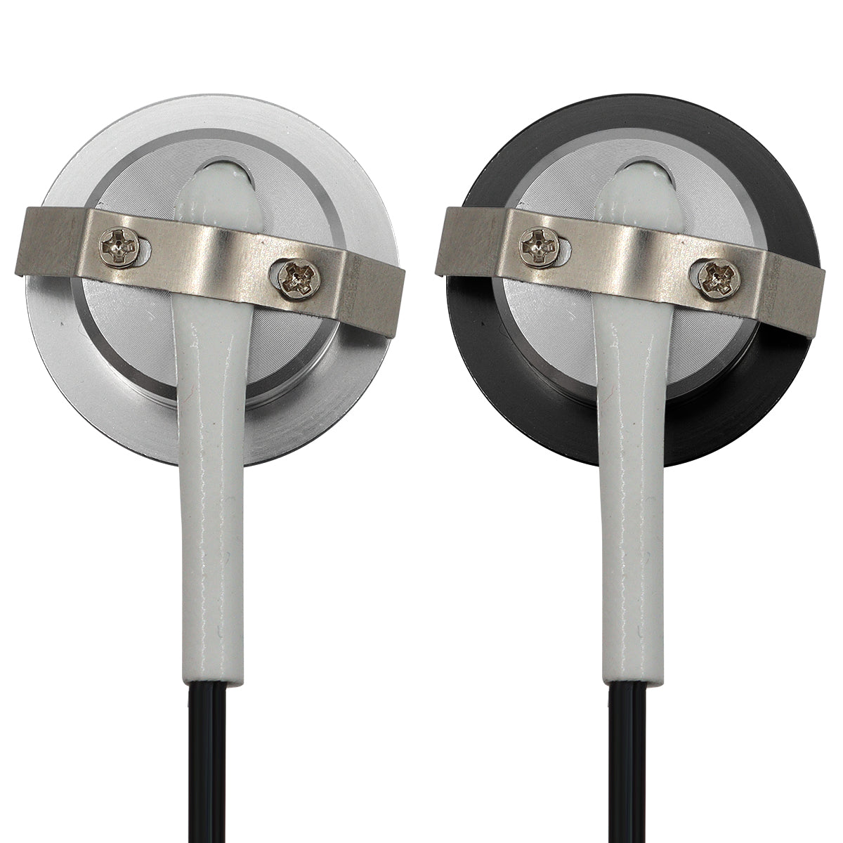 CB31 12V 1W 3000K Mini LED Puck Light Recessed Mounted Panel Light for Closet Bookshelf & Display Cabinet