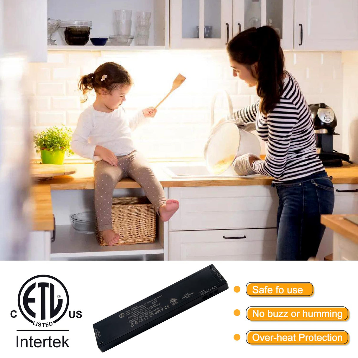 LD71 12V 60W Power Supply Converter Constant Voltage LED Power Supply JST Connector Port, LED Driver for LED Strip Lights