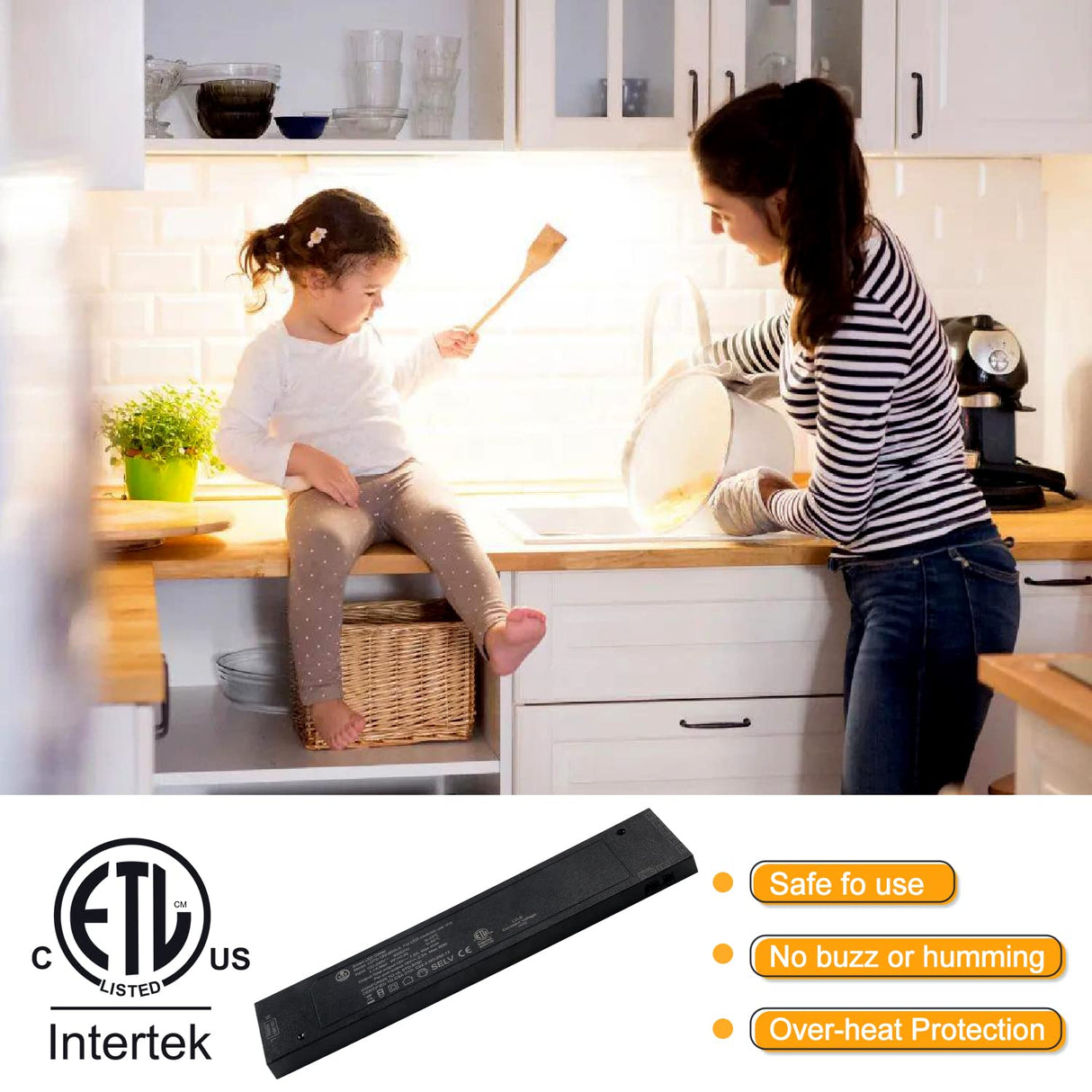 LD72 12V 90W Power Supply Converter Constant Voltage LED Power Supply JST Connector Port, LED Driver for LED Strip Lights