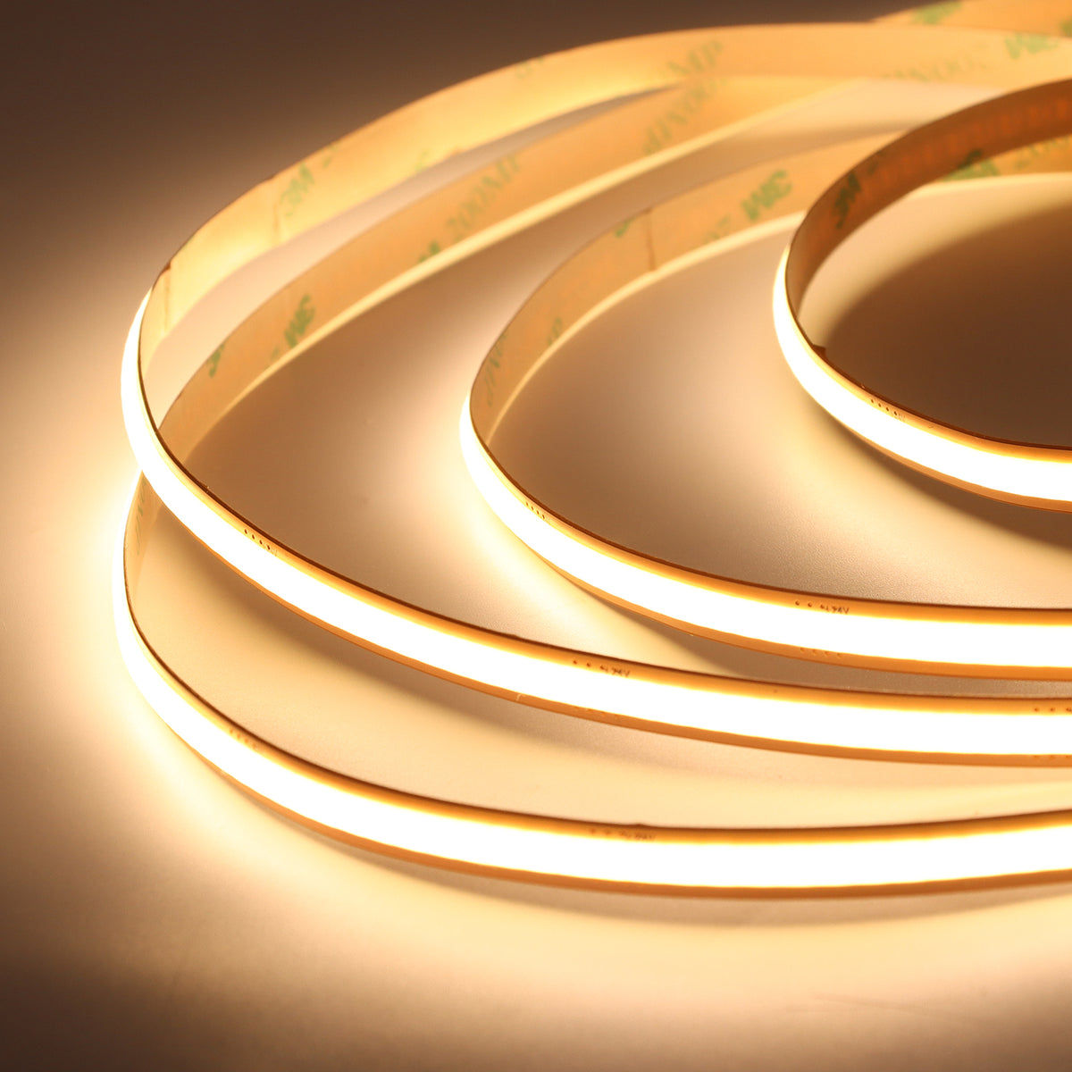 FB22 8mm Cuttable COB Strip Light 12V 9.6W/m UL Listed LED Light Strip 3000K CRI 90+ for Stairs and Kitchen