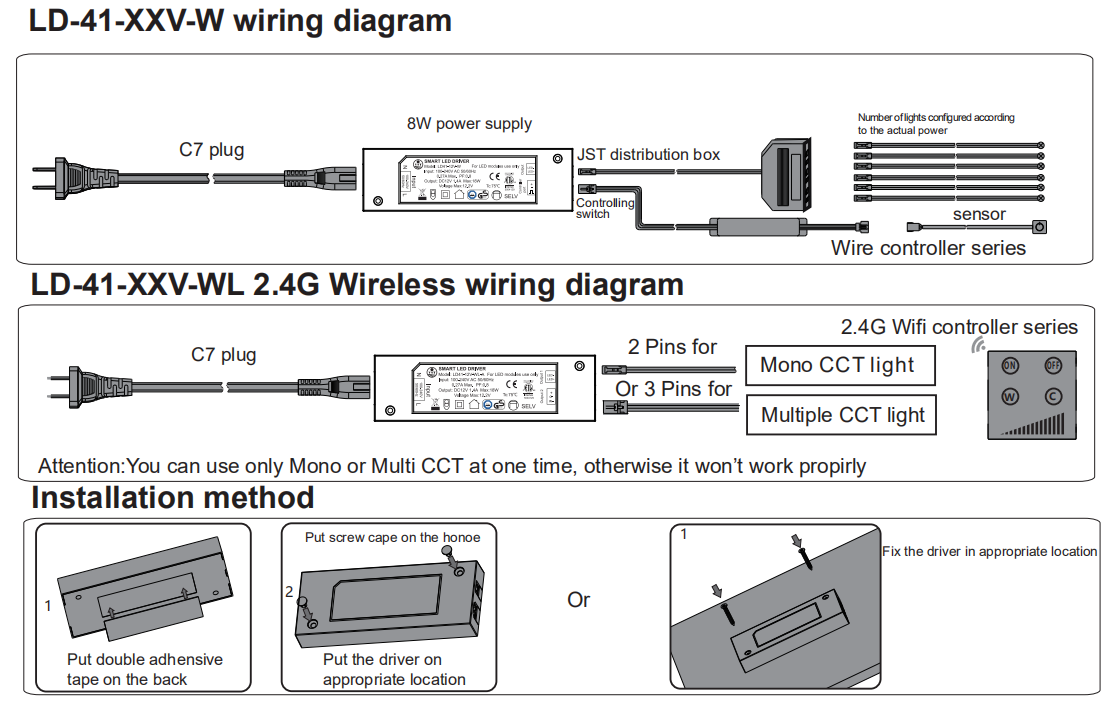 LD41 12V Cabinet Light Transformer for Wireless Sensor Switch 18W Brightness Adjustable LED Power Supply with ETL Certificated