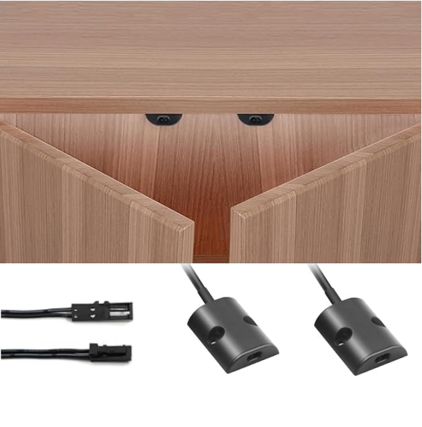 ID06 Motion Sensor Light Switch, IR Sensor Switch Door Activated Light Switch for Closet Light LED Srtip Light and Under Cabinet Light with 12V JST Male and Female Connector (DC 12/24V 3A)