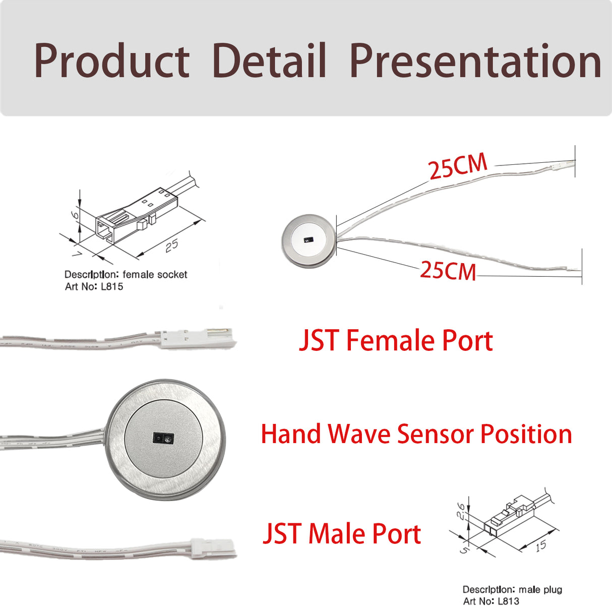 IH03 Handwave Sensor Switch – Surface Mounted, Handwave Control, Ideal for Bathroom Mirrors or Kitchen Counters