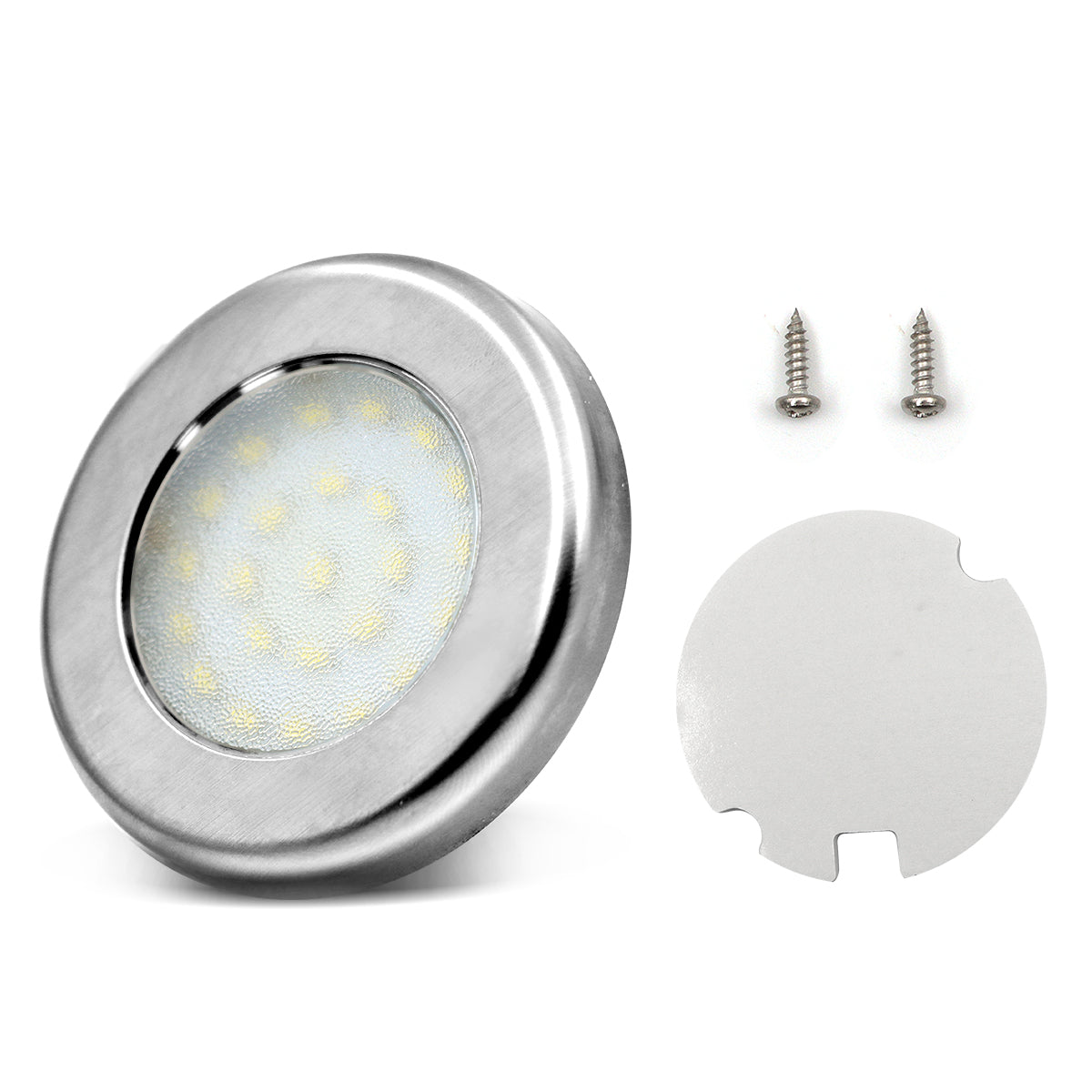 CB10 12V 1.8W Undercabinet Puck Light 4000K Surface Mounted LED Panel for Closet & Display Cabinet