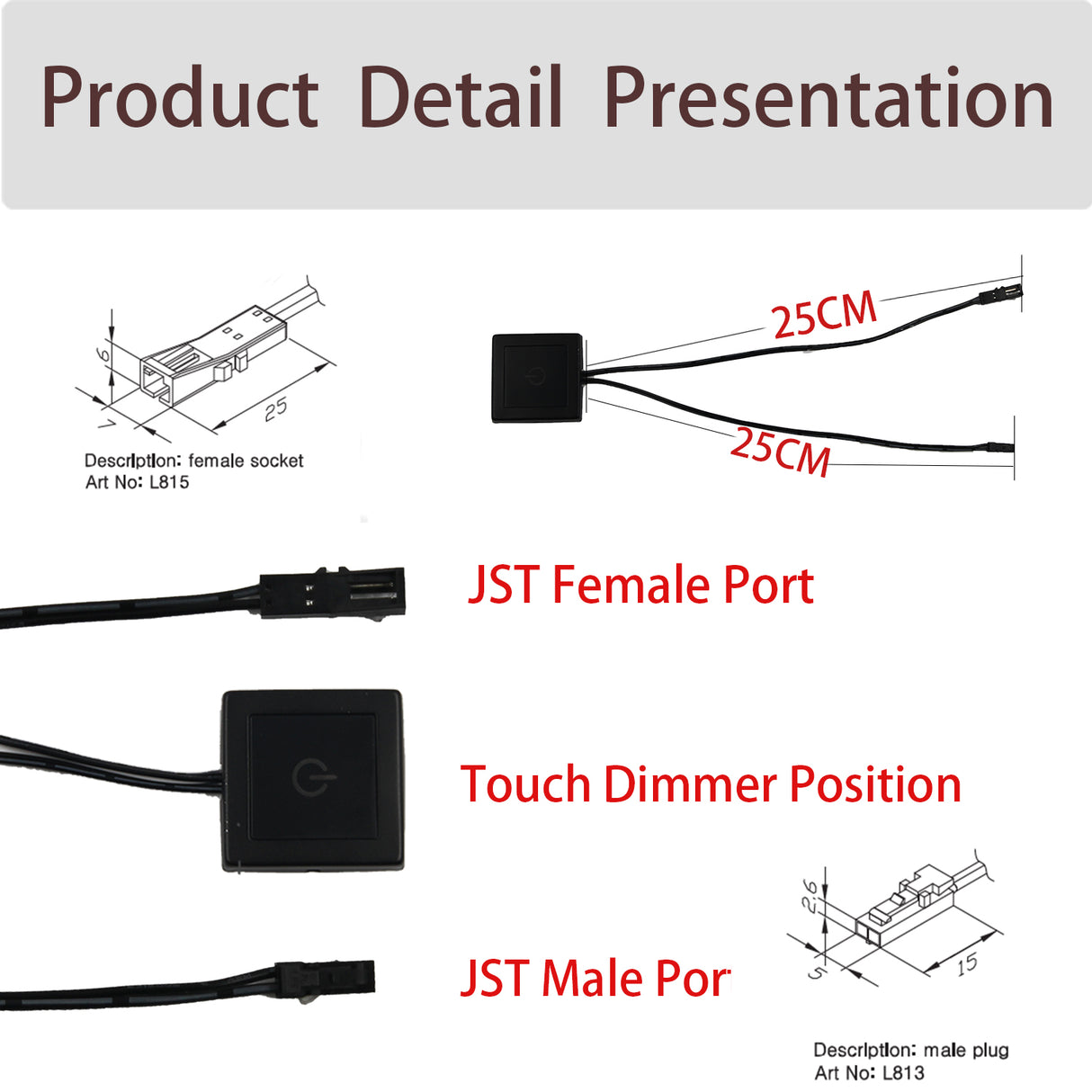 TS02 Touch Dimmer Switch for LED Strip & Under Cabinet Lighting | VST