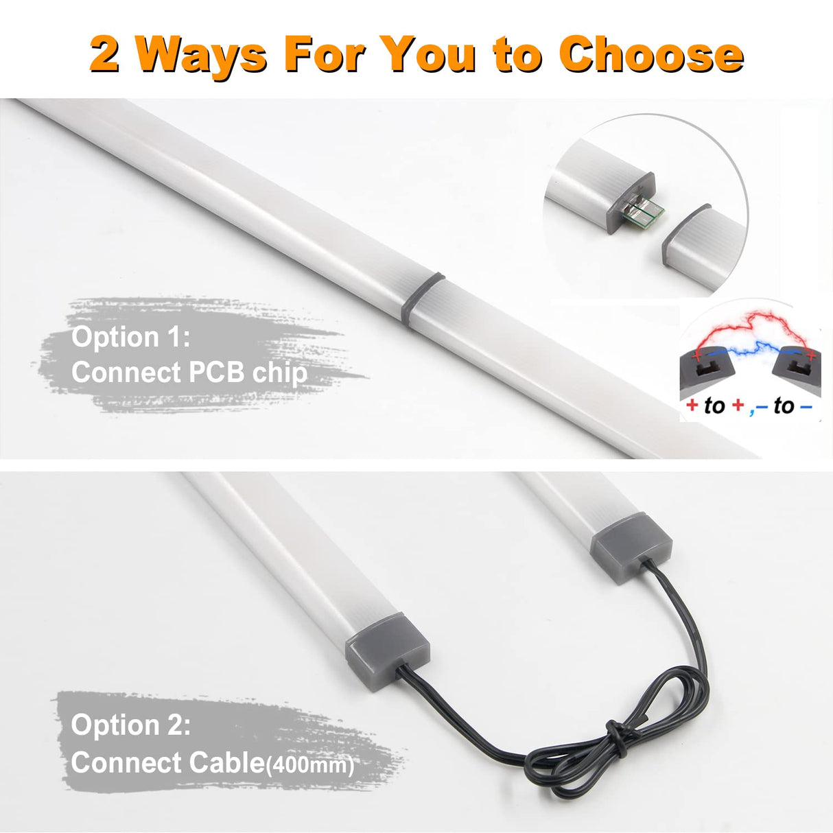 HS07 Motion Sensor Light Indoor, Under Cabinet Lights Plug in, Closet Lights, Stepless Dimming, Hand Wave Activated for Kitchen Shelf Cupboard Closet Workbench (12 in 4000K)