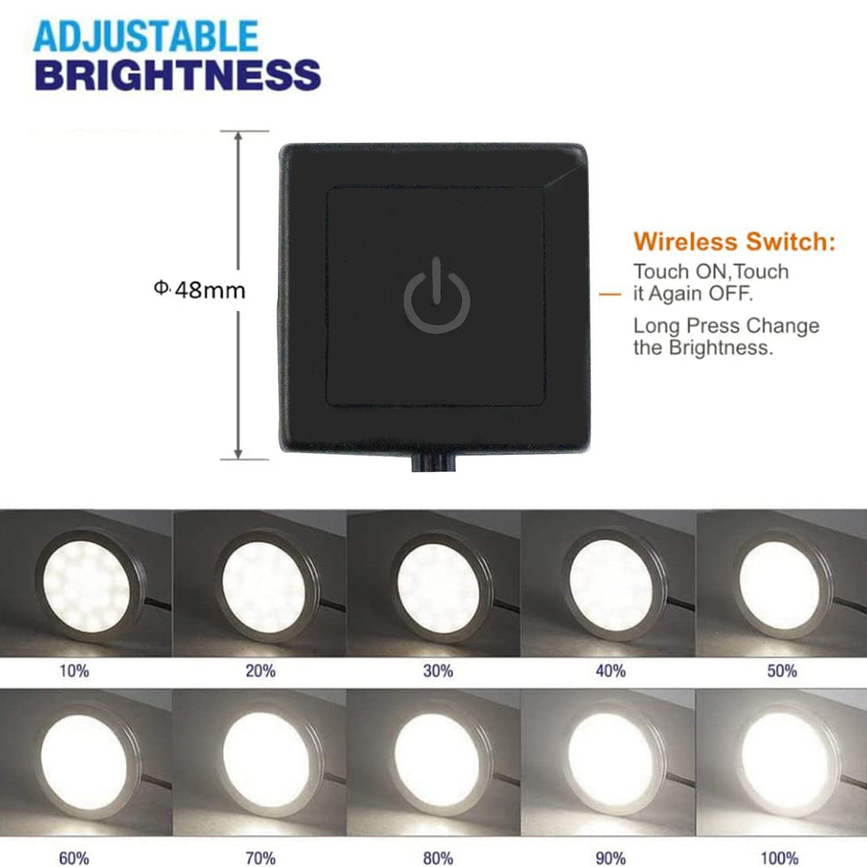 TS02 Touch Dimmer Switch for LED Strip & Under Cabinet Lighting | VST