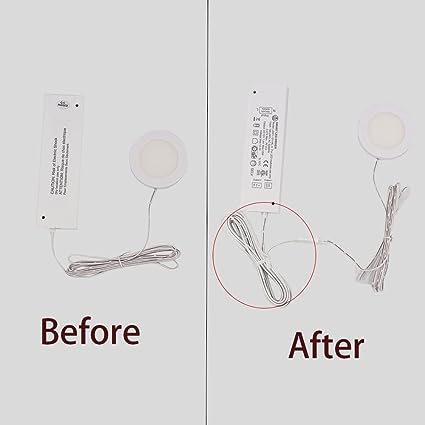 CC27-2 White Flexible Extension Cable 6.56ft with 12V JST Connector Male and Female for VST 12V Puck Lights, LED Strip Light, 12V Driver