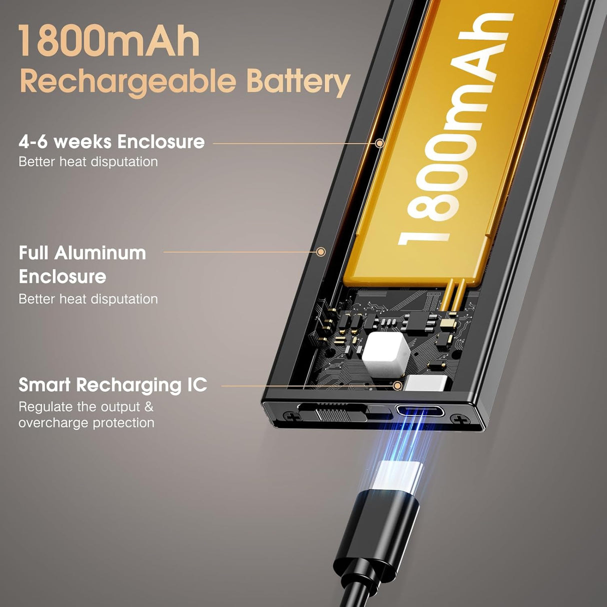 BT09 230mm LED Motion Sensor Light 2800K to 6000K Adjustable White 3.7V 1W Black for Closets Cabinets Storage Shelves