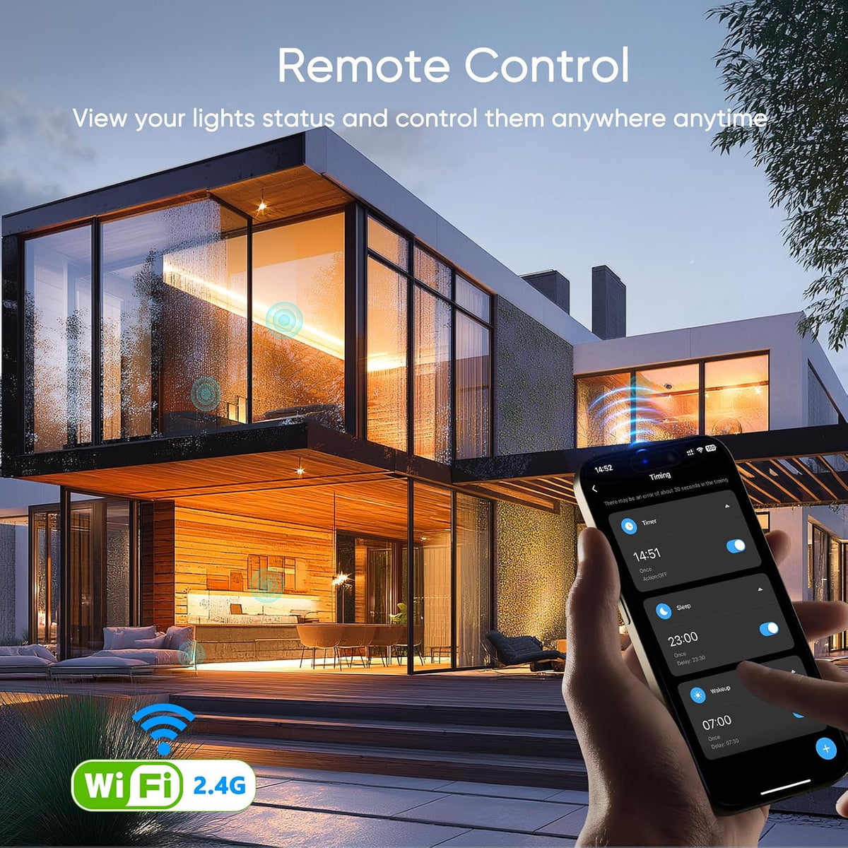 WB01-C Smart CCT Voice Activated Controller with Touch, App Switch & Remote Control