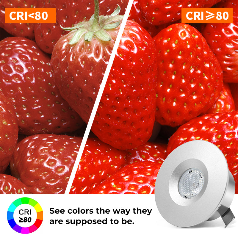 CB15 12V 1.5W 6000K Mini LED Puck Light Recessed Mounted for Display Cabinet Kitchen & Living Room