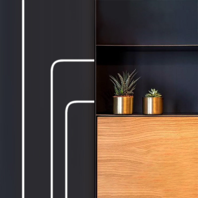 CV88 8mm Silicone Light 12V 9.6W/m 3000K Side-Emitting Light Strip CRI 90+ Dust and Moisture Proof for Mirror and Wardrobe