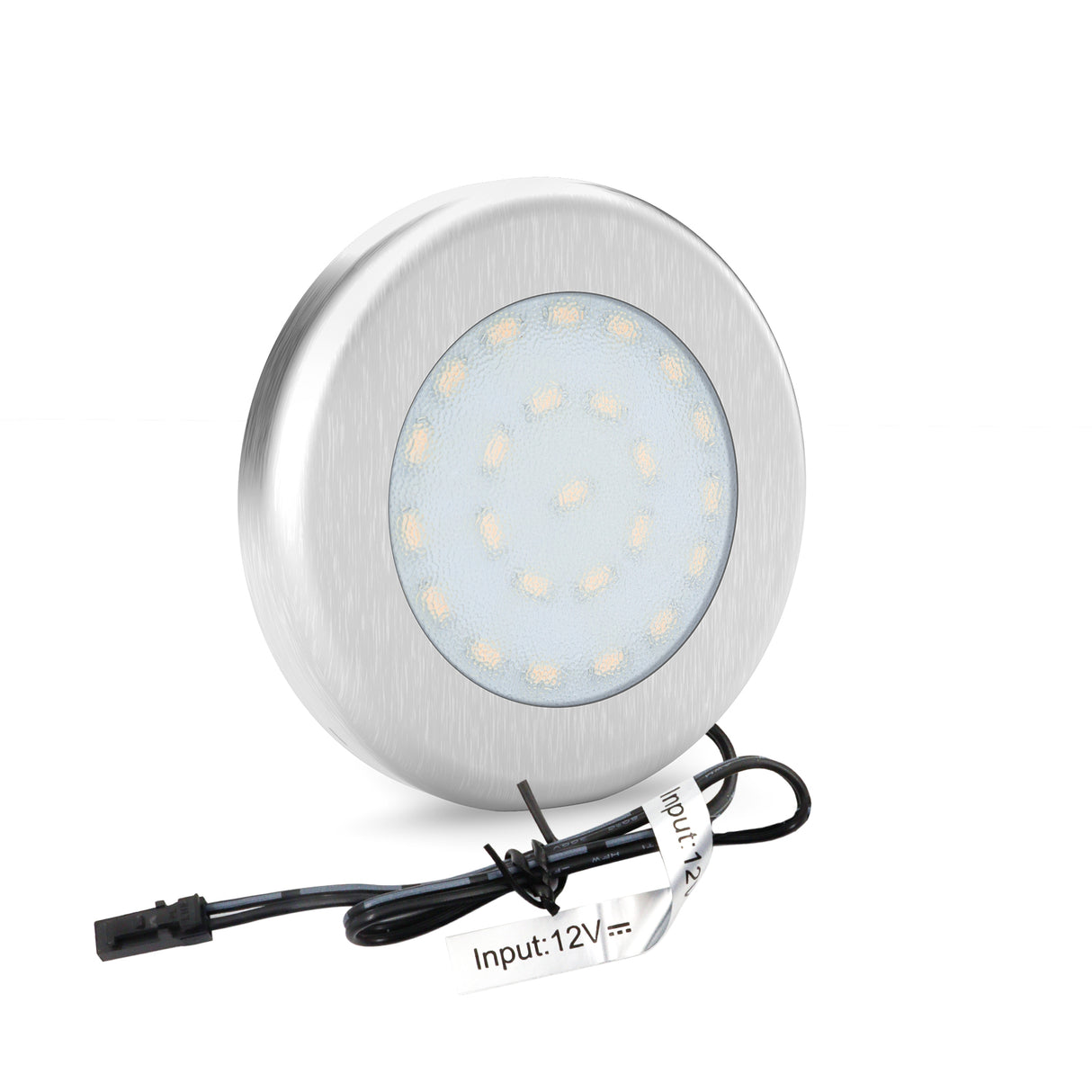 CB10 12V 1.8W Undercabinet Puck Light 3000K Surface Mounted LED Panel for Kitchen Counter & Display Cabinet