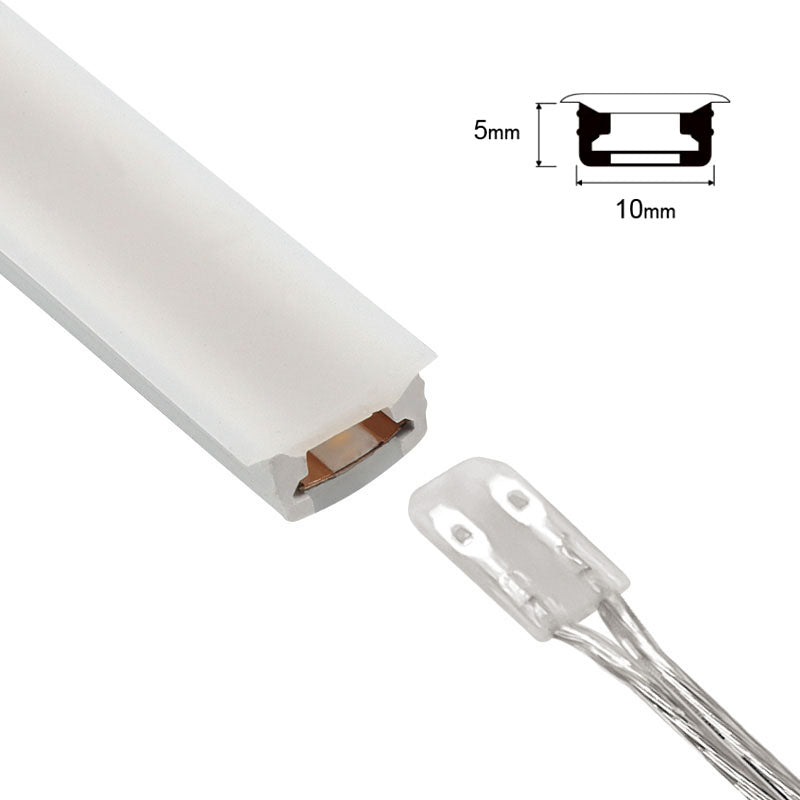 CV86 8mm Silicone Light 12V 9.6W/m 3000K Front-Glowing Light Strip CRI 90+ Dust and Moisture Proof for Mirror and Living Room