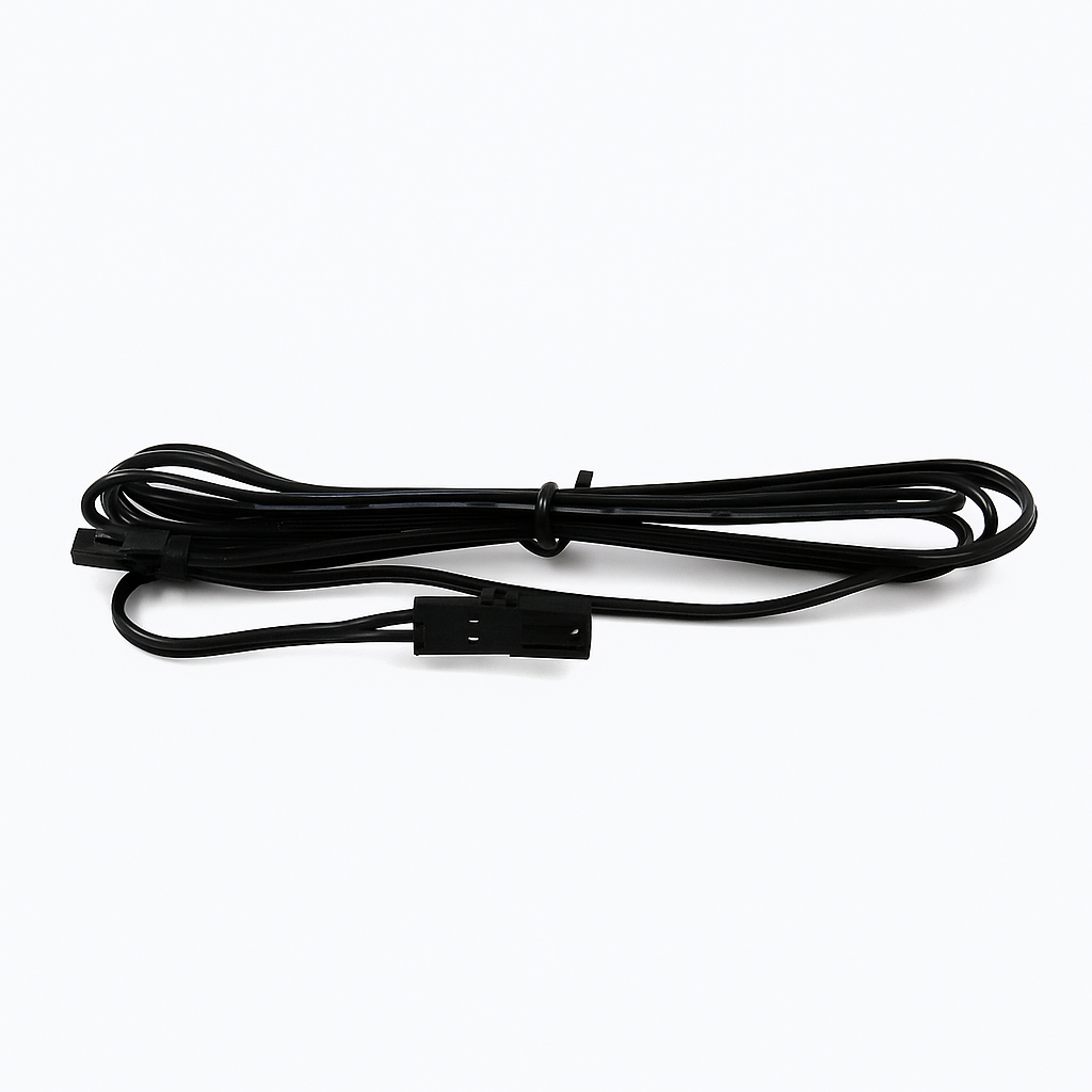 CC27-2 Black Flexible Extendable Cable 6.56ft with 12V JST Connector Male and Female for 12V Puck Lights, LED Strip Light, 12V Driver