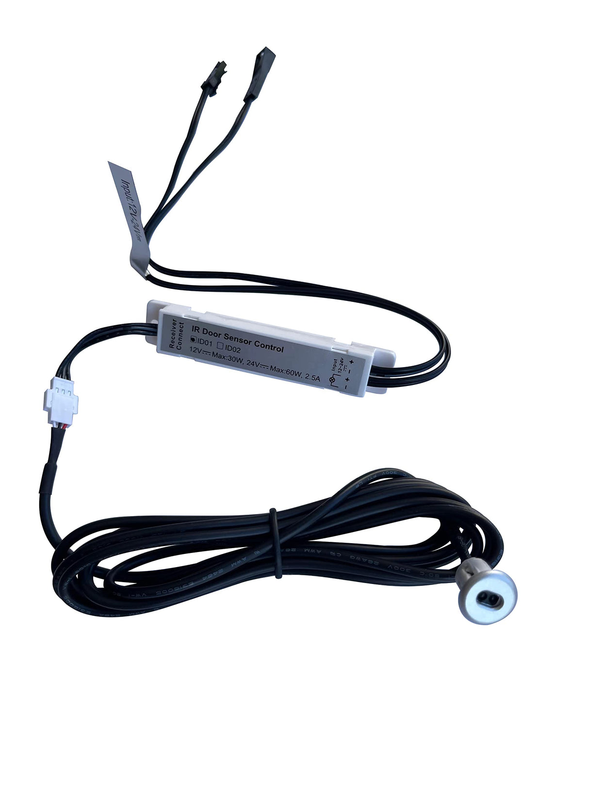 ID01 Motion Sensor Light Switch, Silver IR Sensor Switch Door Activated Light Switch for Closet Light LED Lights and Under Cabinet Lighting (DC 12/24V 3A)