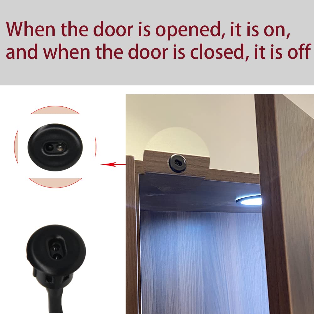 ID01 Motion Sensor Light Switch, Silver IR Sensor Switch Door Activated Light Switch for Closet Light LED Lights and Under Cabinet Lighting (DC 12/24V 3A)