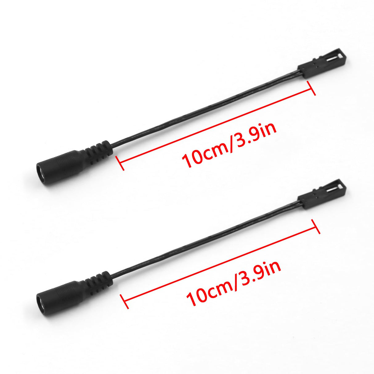 Black Adapter Cable 3 Pack Female Plug and JST 2 Pin L815 Female Plug for Connection LED strip lights and Led driver with DC plug