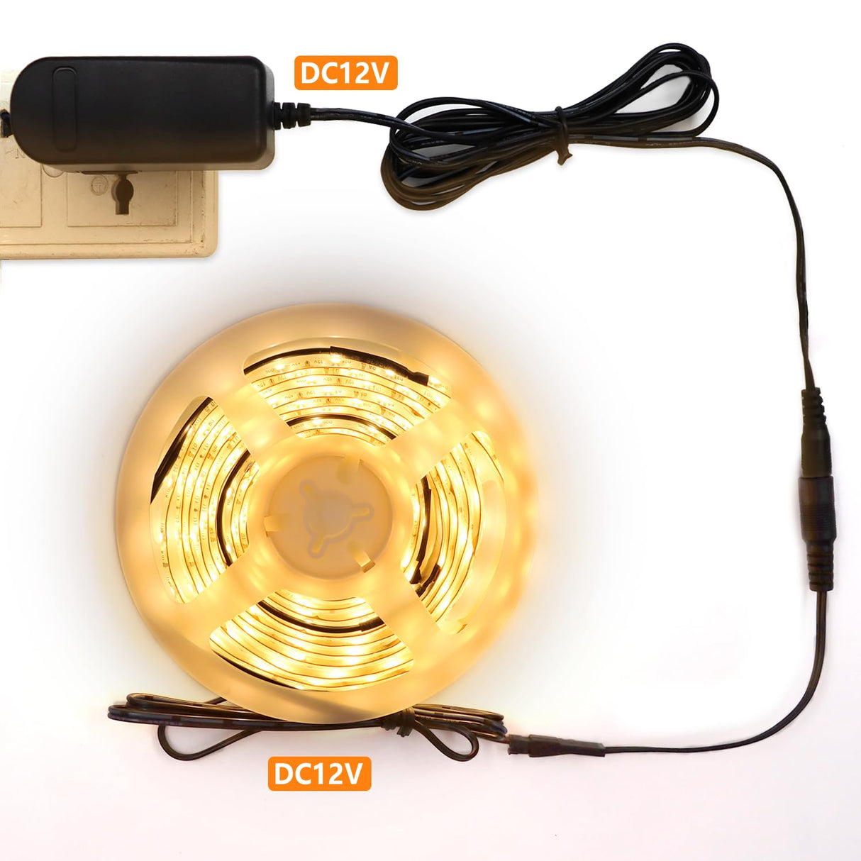 Black Adapter Cable 3 Pack Female Plug and JST 2 Pin L815 Female Plug for Connection LED strip lights and Led driver with DC plug