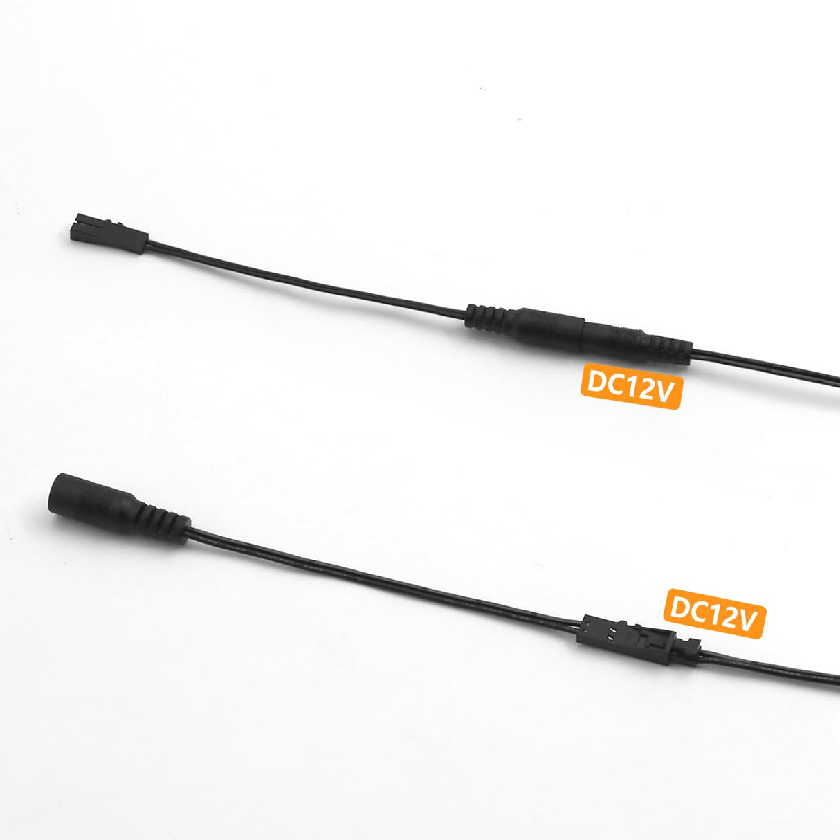 Black Adapter Cable 3 Pack Female Plug and JST 2 Pin L815 Female Plug for Connection LED strip lights and Led driver with DC plug