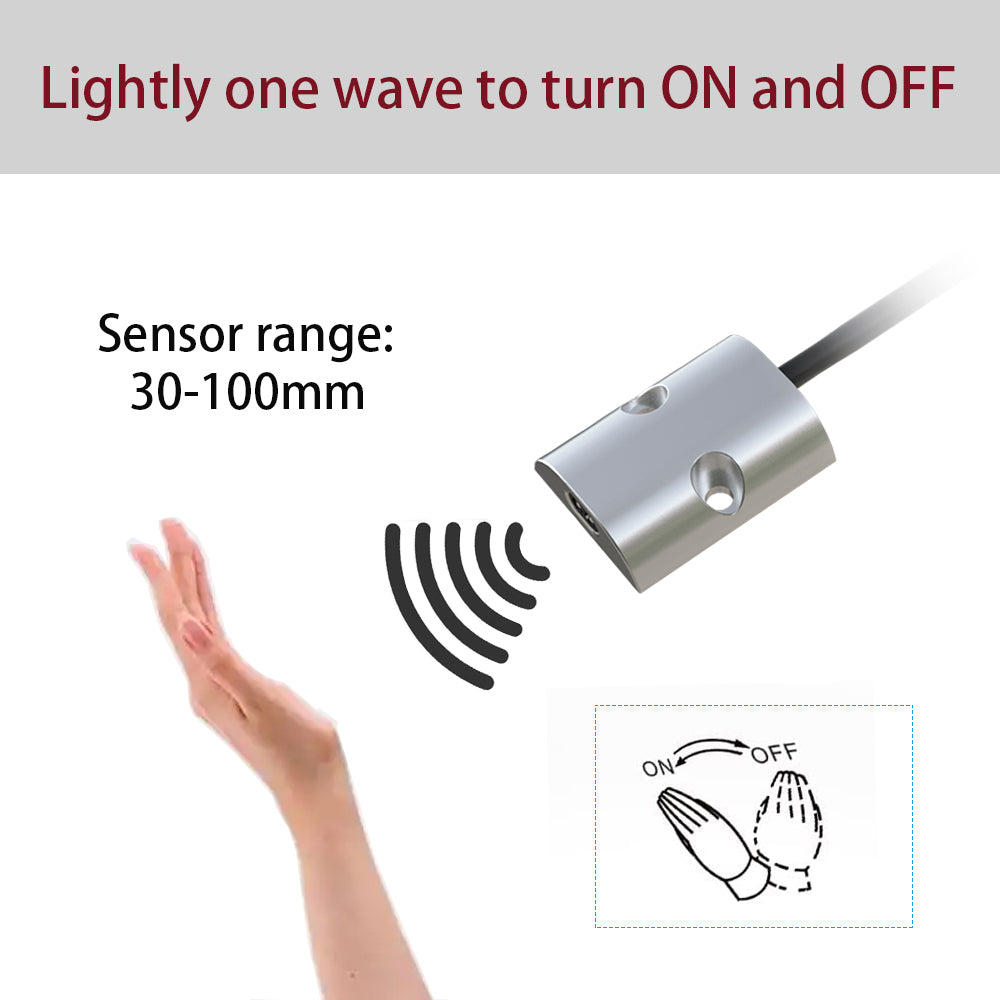 IH02 12V/24V 3A Surface Mounted LED Under Cabinet Light Sensor Switch - Instant On When Waving Hand