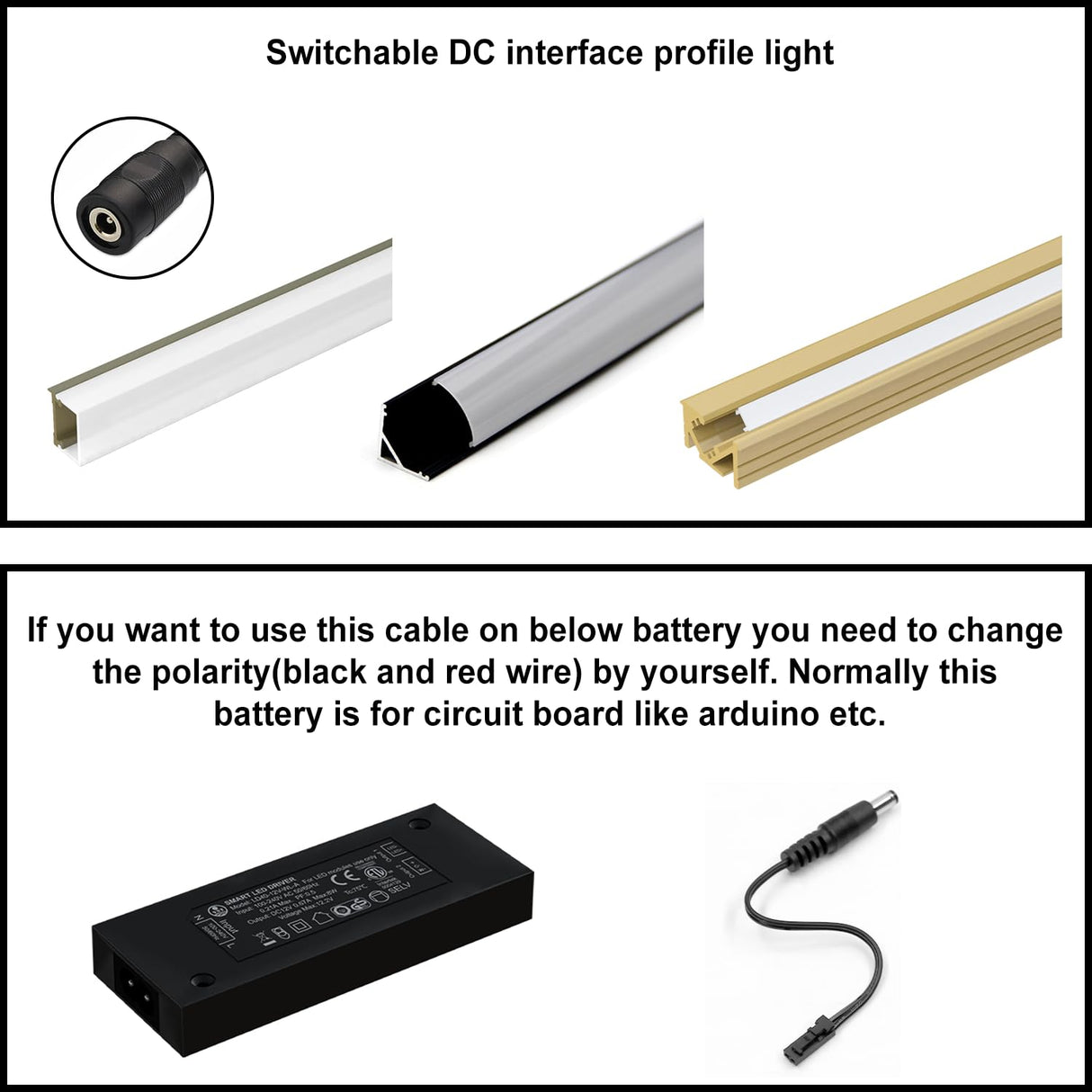 LD68-12V-22W-A Power Supply AC100-240V to 12V DC Converter Constant Voltage LED Power Supply JST Connector Port ETL-Certification, LED Driver for LED Strip Lights