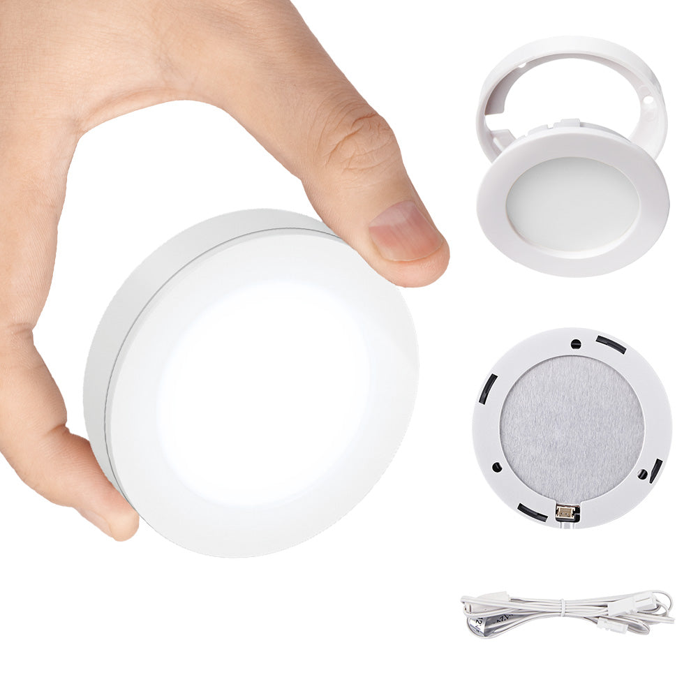 VST PL05 Cabinet Puck Light 12V 1.8W Mini Panel Light Recessed or Surface Mount LED Light for Kitchen, Wardrobe, Showcase Display