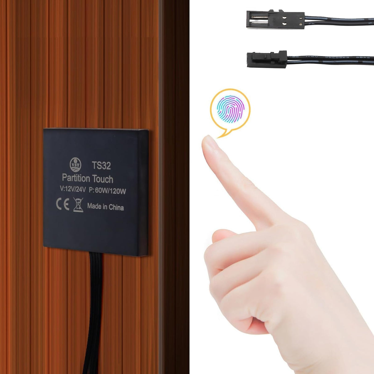 15 PCS TS32 Dimmer Light Switch Concealed Touch Dimmer Switch (DC 12V 5A)