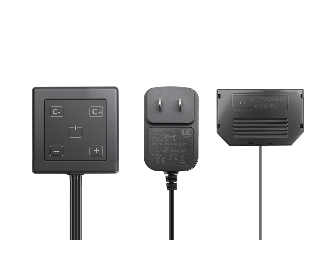 v4light Power Cord, Junction Box & Touch Dimmer Set