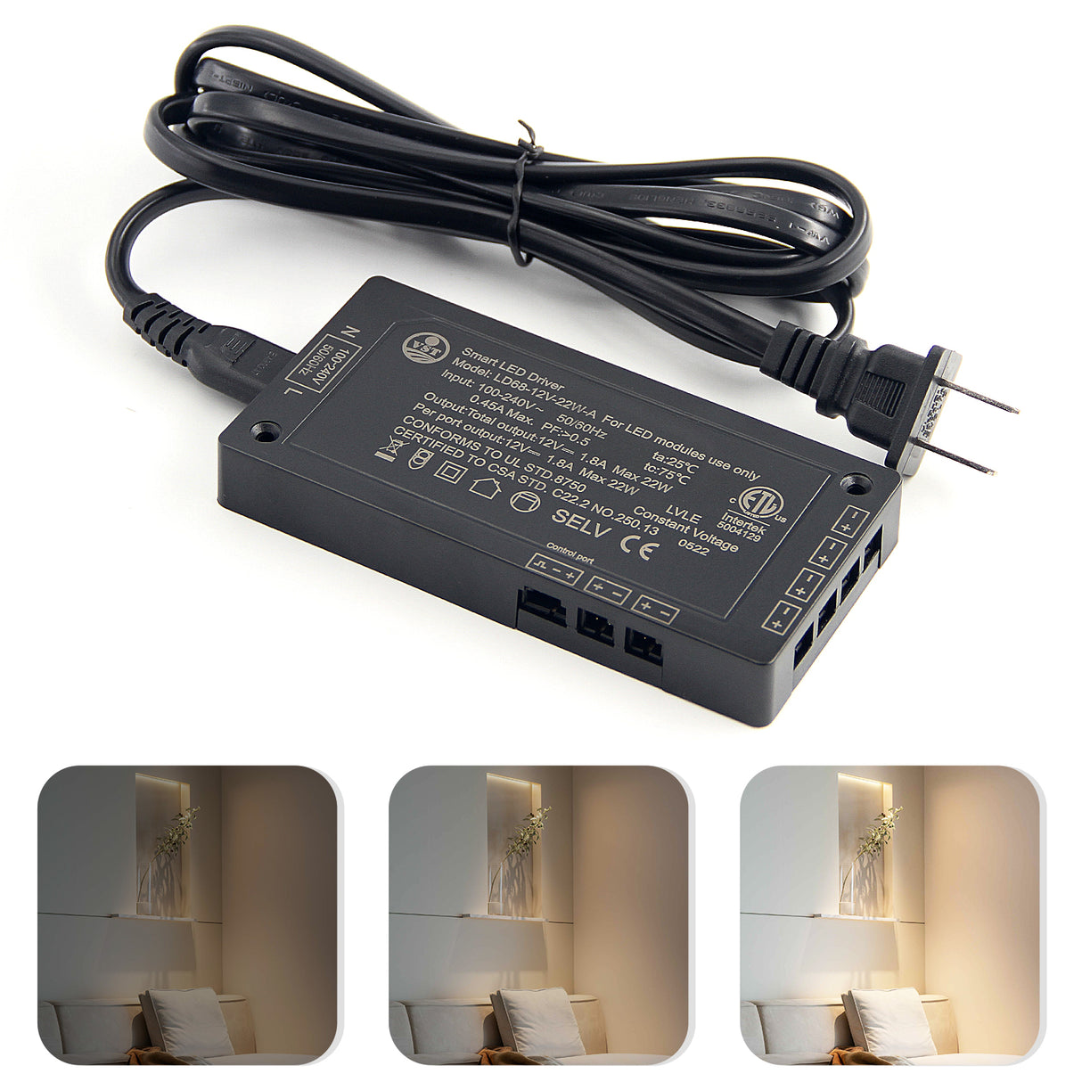 12V Black LED Power Supplies & LED Drivers for LED Lights