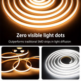 CV86 16.4ft Silicon Strip Light 12V Cuttable LED Strip Light ,2700K-5000K CCT,648 LEDs/M, Ra 90+, UL Listed for Kitchen, Cabinets
