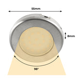 CB10 12V 1.8W Undercabinet Puck Light Recessed Mounted LED Panel for Kitchen Counter & Display Cabinet