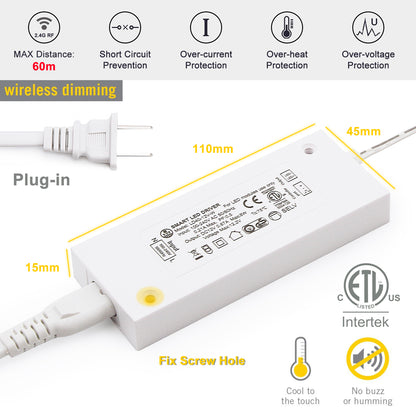 LD40-12V-W Cabinet Light 8W LED Driver Transformer LED Power Supply with ETL CE for LED Lights