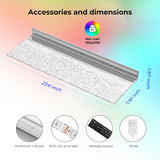 SL06 Modern Acrylic LED Wall-Mounted Bar Shelves, 3-Pack RGB Backlit Floating Liquor & Wine Display with Aluminum Profile Frame | APP/Voice Control Mood Lighting for Home Bar & Game Room