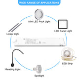 LD72 24V 100W Power Supply Converter Constant Voltage LED Power Supply JST Connector Port, LED Driver for LED Strip Lights