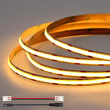 FB07 8mm Cuttable COB Strip Light 12V 9.6W/m UL Listed LED Light Strips 2700K CRI 90+ for Bedroom and Stairs