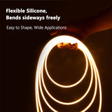 NS03 Silicon Strip Light, 12V 9.6W/m 16.4ft 4*10mm, 2700K-5000K