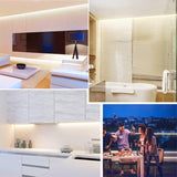 FB07 8mm Cuttable COB Strip Light 12V 9.6W/m UL Listed LED Light Strips 2700K CRI 90+ for Bedroom and Stairs