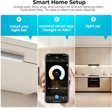 APE2 Smart Under Cabinet Lighting, UL Listed CRI 93+ CCT COB Strip Lights Alexa & Google Compatible APP Remote, Handwave and Voice Control Under Counter Lights for Kitchen Cabinet Closets (6 Bars)