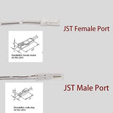 1 PCS CC27-2 White Flexible Extension Cable 6.56ft with 12V JST Connector Male and Female for VST 12V Puck Lights, LED Strip Light, 12V Driver