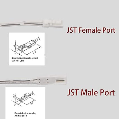 VST Flexible Extendable Cables with 12V JST Connector male and female