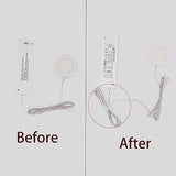 1 PCS CC27-2 White Flexible Extension Cable 6.56ft with 12V JST Connector Male and Female for VST 12V Puck Lights, LED Strip Light, 12V Driver
