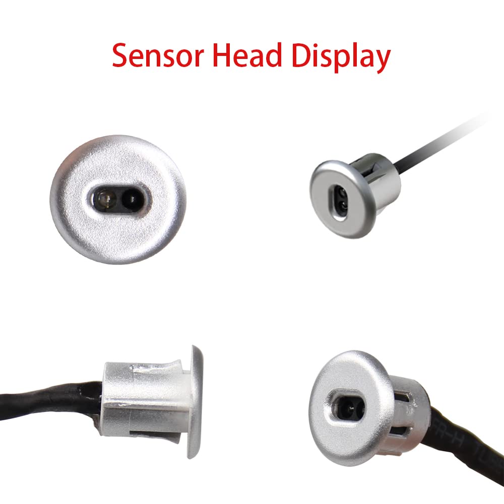 IH01 DC12/24V 3A IR Handwave Sensor Switch Recessed Mounted for LED Srtip Light and Under Cabinet lightingt with 12V JST Male and Female Connector(Hand Wave Sensor, Recessed Mount)