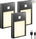 BT09 Mini 68mm LED Motion Sensor Light 3000K Warm White 3.7V 0.2W Black/Silver for Bedrooms Wardrobes & Hallways