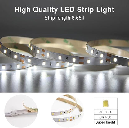 6.56 ft Flexible Strip Light with Motion Sensor Controller, Motion-Activated Battery Box