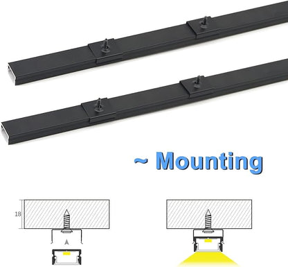 End Caps and Mounting Clips for VST 6Pack 12inch/1FT LED Channel, U Shape LED Aluminum Channel