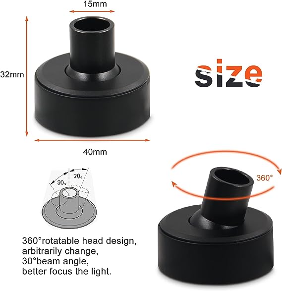 VST CF03 12V Dimmable Mini Spotlight Hardwired with Wireless Dimmer Switch Recessed or Surface Mount, Mini 360°Rotatable Downlight for Jewelry Showcase Display(1W 4000K )