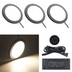 PL07 12V 3W LED Panel Light 4000K with Wireless Touch Sensor Switch for Kitchen Bedroom & Living Room（3 Packs）